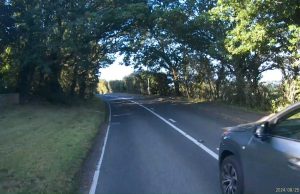 YE17 JZA | Silver Lexus close passes cyclist in solid white line area in Netherton