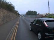 EK09 VRL | B6432 St Andrew’s Road : Black Ford Focus cuts it fine