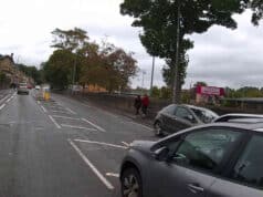 FD63 OJW | Close pass on A641 as car overtakes cyclist in Brighouse