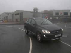 FL15 ETZ | Grey Volvo cuts corner into cyclist’s path at Euroway junction